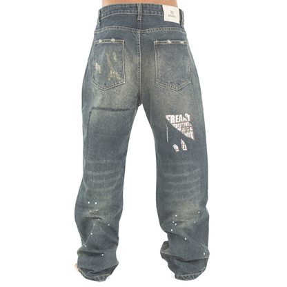 Urban Relic Distressed Baggy Denim