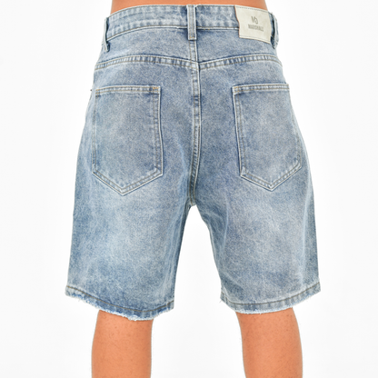 Sky Flight Washed Denim Shorts