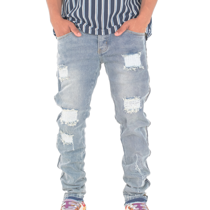 Glacier Grind Distressed Skinny Denim