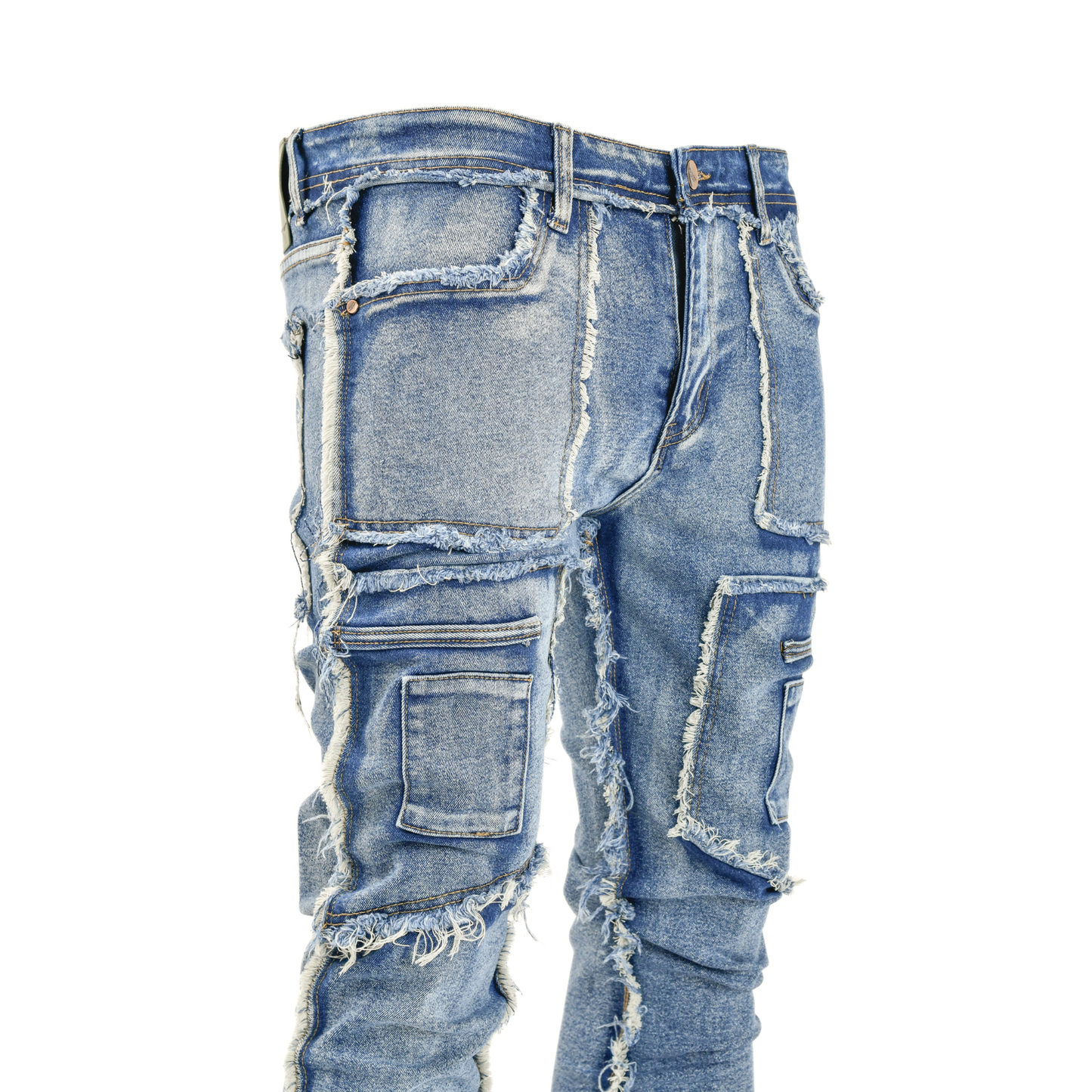Frayed Frontier Cargo Denim