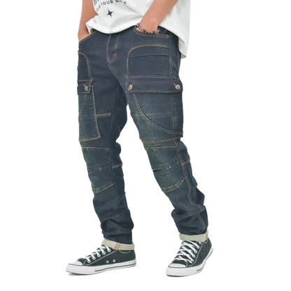 Utility Panel Cargo Denim Jeans – Dark Indigo
