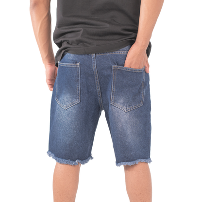 Urban Script Graffiti Denim Shorts