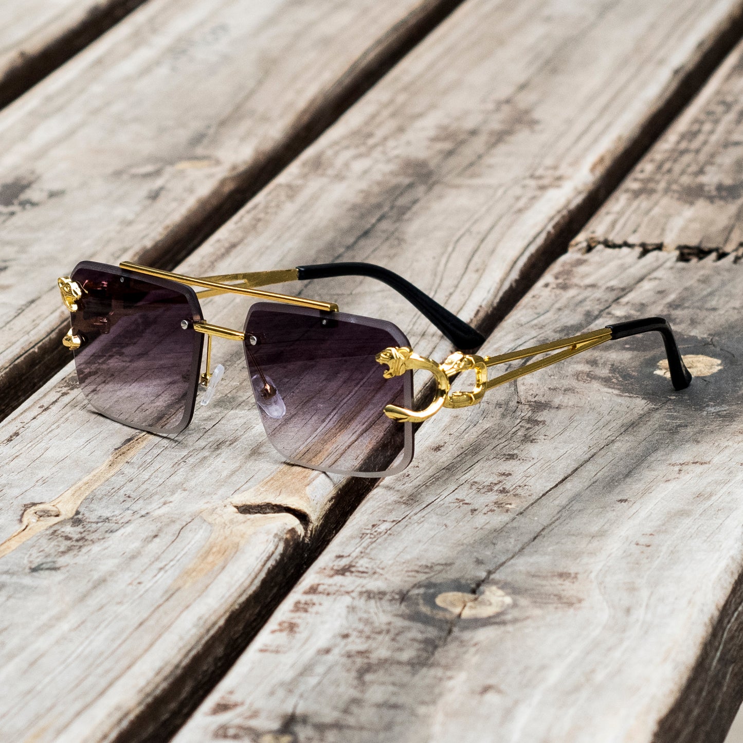 Fashion Geometric Pc Square Frameless Men's Sunglasses