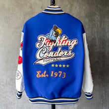 Load image into Gallery viewer, Men Patch Design Fashion Varsity Jacket FC
