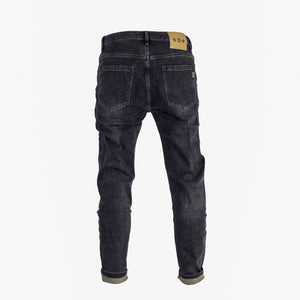 Men Black Frayed Jeans