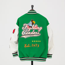 Load image into Gallery viewer, Men Design Fashion Varsity CF Graphic Patch Jacket.
