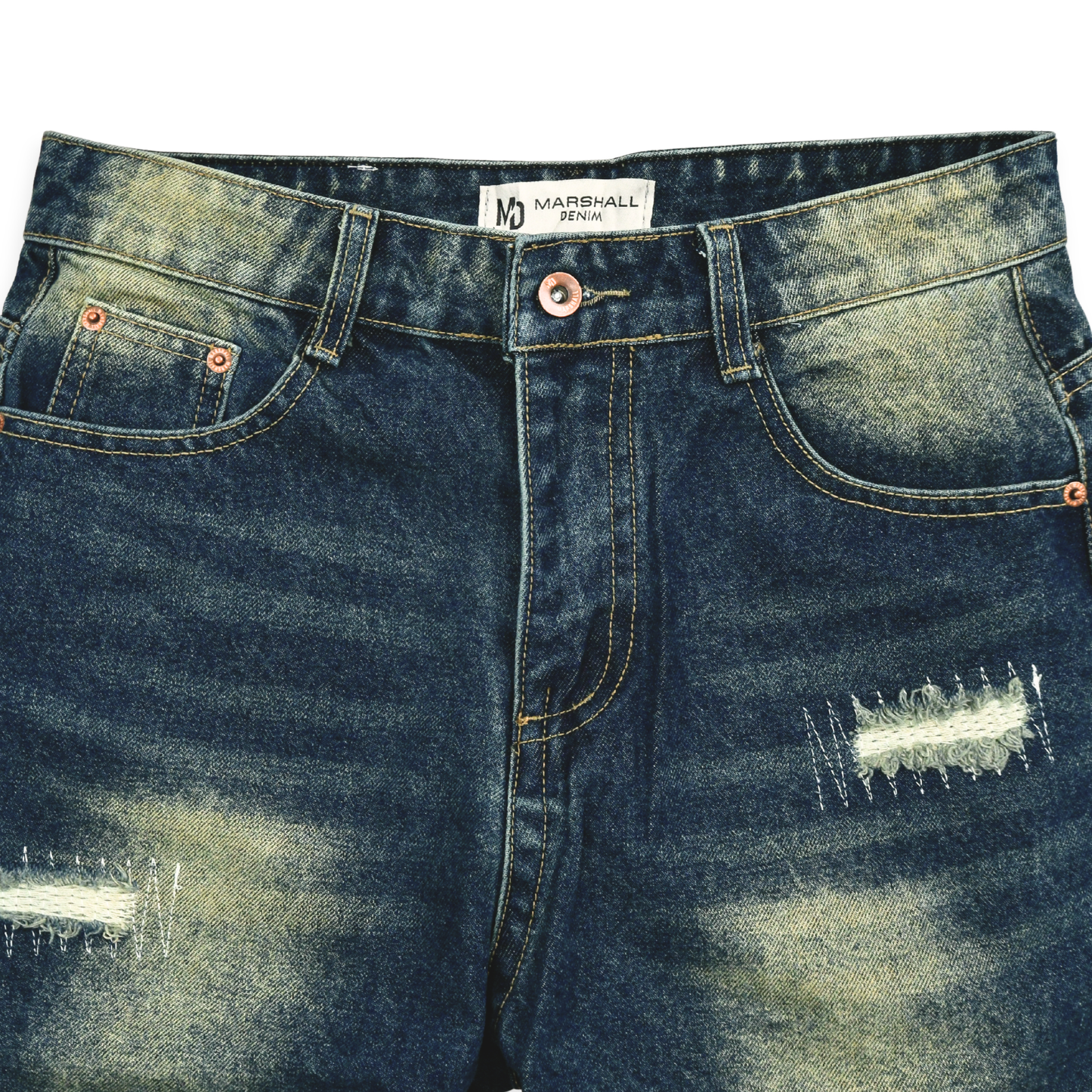 Urban Utility Distressed Denim Shorts