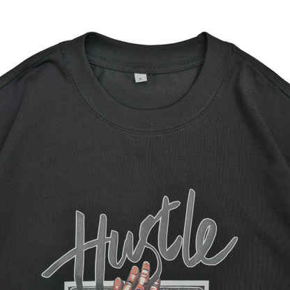 LOWKAL Hustle Graphic Oversized T-Shirt