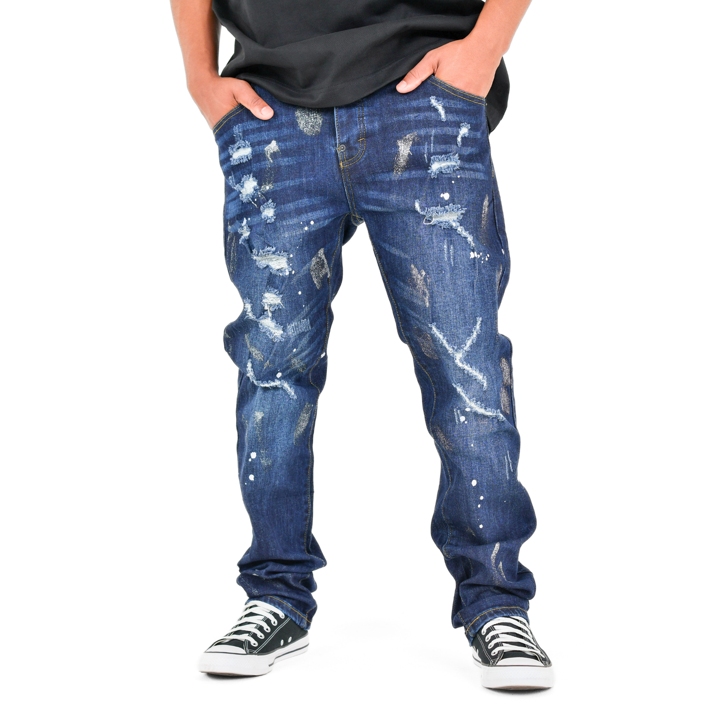 Silver Strike Ripped Denim