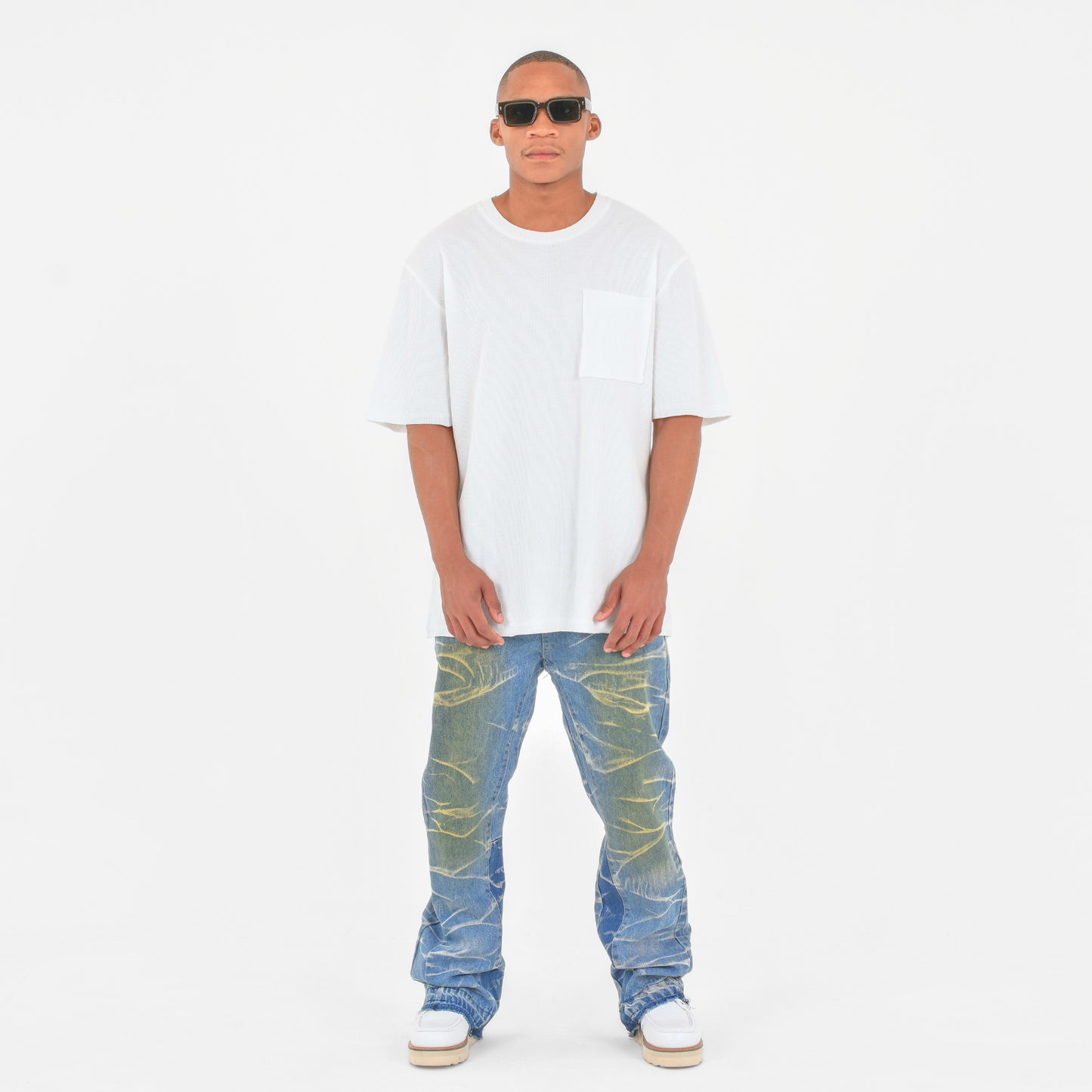 Thunder Acid Wash Stacked Denim