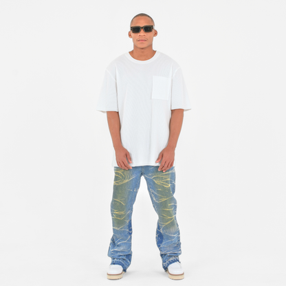 Thunder Acid Wash Stacked Denim