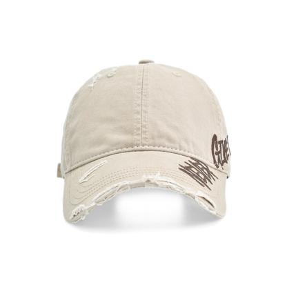 LOWKAL “Never Give Up” Vintage Distressed Trucker Cap