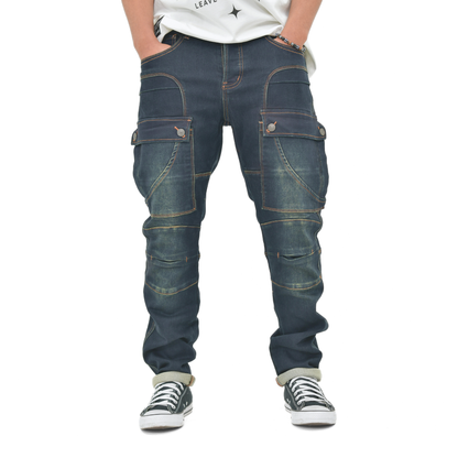 Utility Panel Cargo Denim Jeans – Dark Indigo