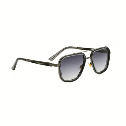 LOWKAL Executive Double-Bar Square Sunglasses
