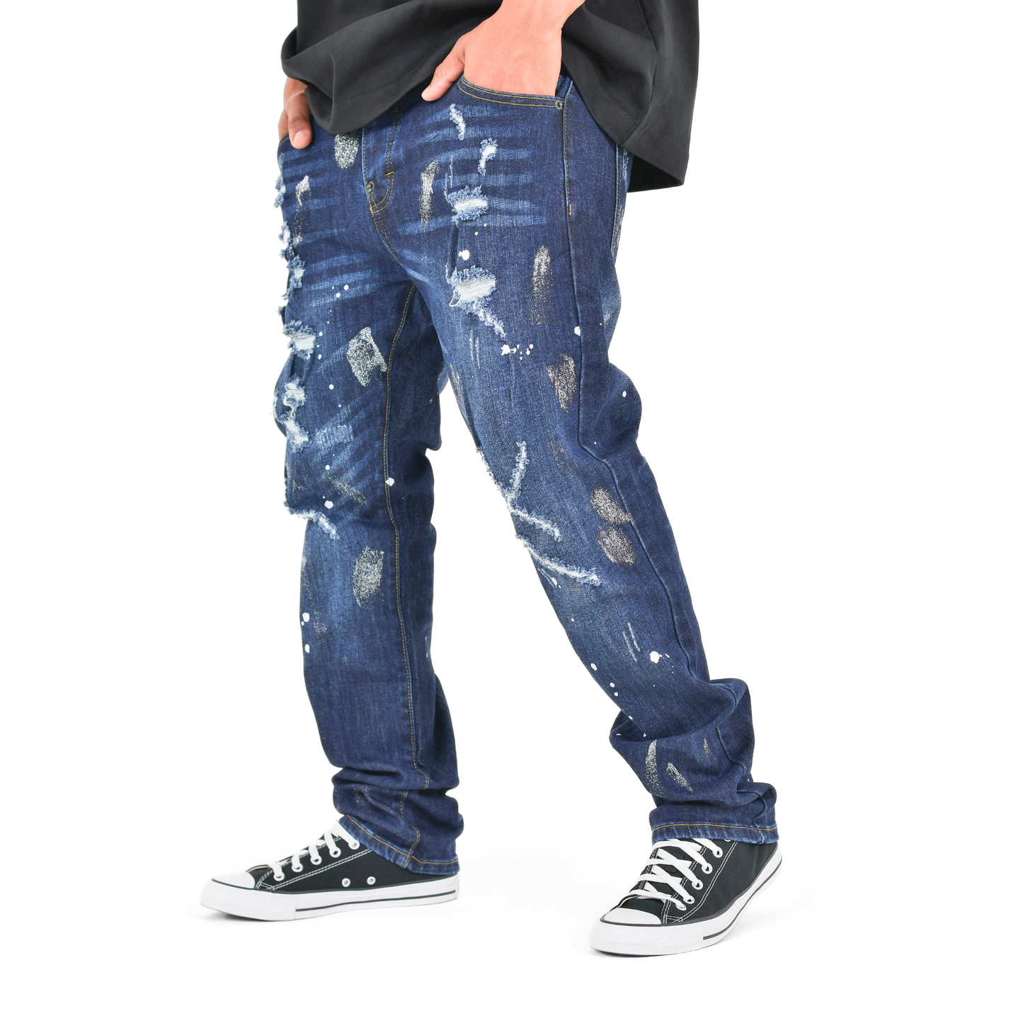 Silver Strike Ripped Denim