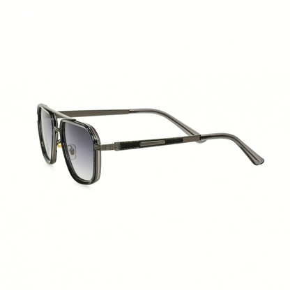 LOWKAL Executive Double-Bar Square Sunglasses