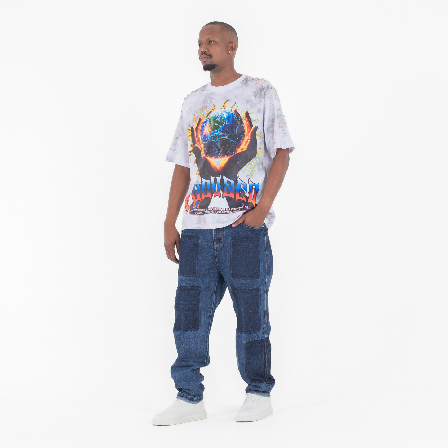 Dual Patchwork Utility Denim