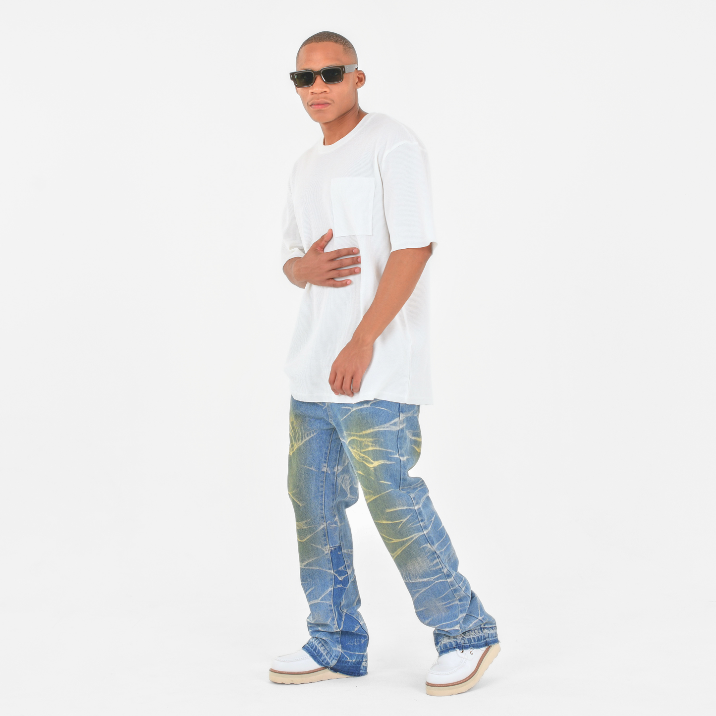 Thunder Acid Wash Stacked Denim