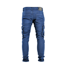 Load image into Gallery viewer, Men’s Deep Indigo Utility Slim Fit Cargo Jeans
