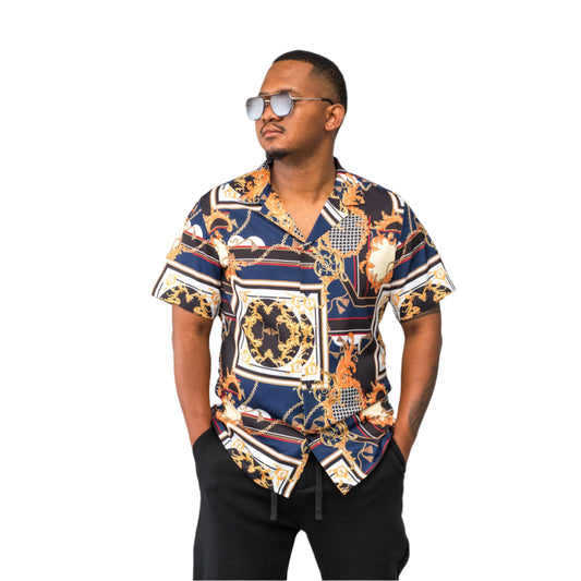 Lowkal Baroque Print Shirt