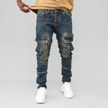 Load image into Gallery viewer, LANNIU Stacked Cargo Denim
