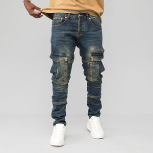 LANNIU Stacked Cargo Denim