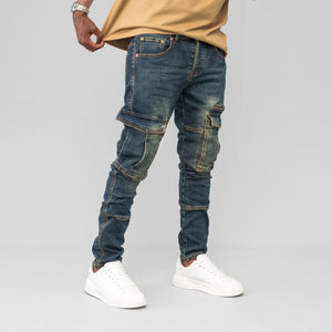 LANNIU Stacked Cargo Denim