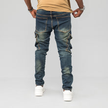 Load image into Gallery viewer, LANNIU Stacked Cargo Denim
