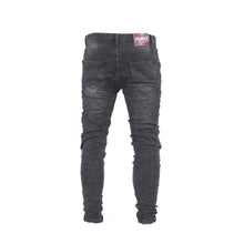 Load image into Gallery viewer, Urban Edge Black Distressed Jeans

