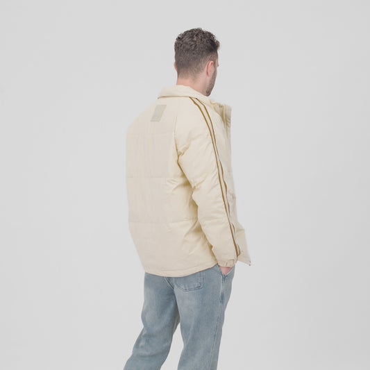GERDSAN Retro Track Puffer Jacket – Cream Edition