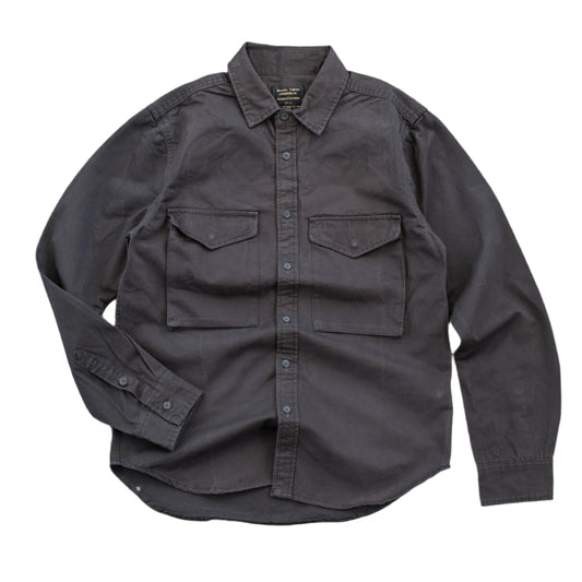 Men’s Casual Pocket Thicken Cotton Long Sleeve Shirt