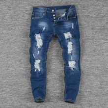 Load image into Gallery viewer, Men’s Distressed Ripped Skinny Jeans – Park Denim
