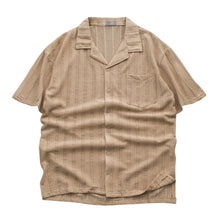 Load image into Gallery viewer, Men’s Textured Mesh Button-Up Shirt
