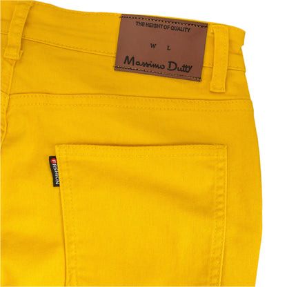 Men’s Mustard Distressed Skinny Jeans