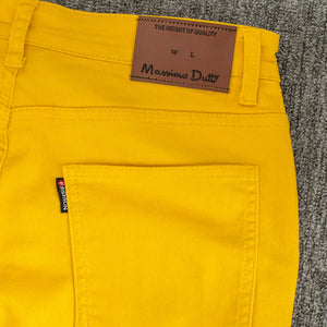 Men’s Mustard Distressed Skinny Jeans