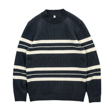 Load image into Gallery viewer, Men’s Striped Textured Knit Sweater
