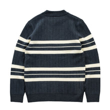 Load image into Gallery viewer, Men’s Striped Textured Knit Sweater
