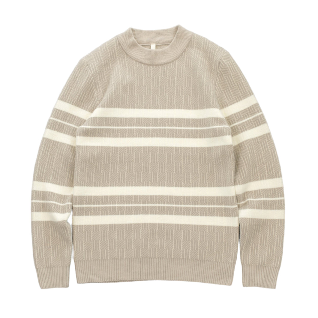 Men’s Striped Textured Knit Sweater