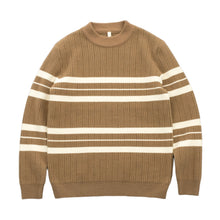Load image into Gallery viewer, Men’s Striped Textured Knit Sweater
