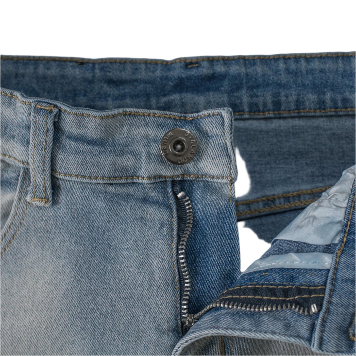 Men’s Light Wash Cargo Denim Jeans