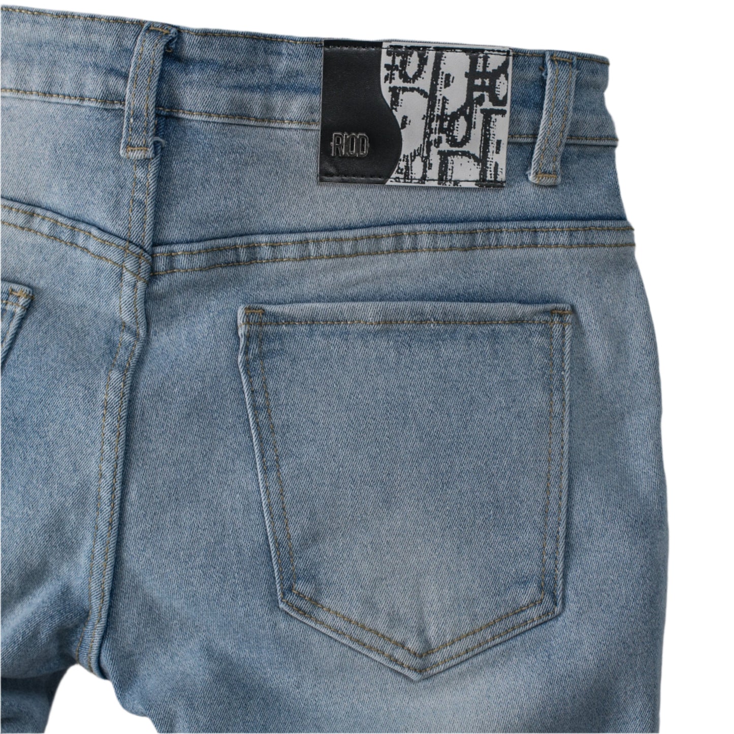 Men’s Light Wash Cargo Denim Jeans