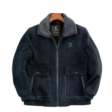 Load image into Gallery viewer, Midnight Weave Sherpa-Lined Tactical Jacket
