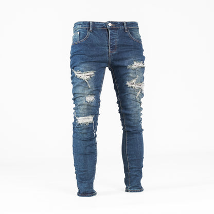 Ocean Crash Ripped Skinny Denim