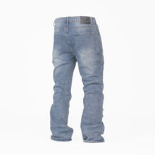 Load image into Gallery viewer, Men’s Rugged Distressed Patchwork Denim Jeans
