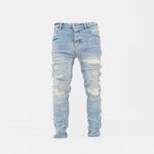 Load image into Gallery viewer, Glacier Fade Distressed Skinny Denim
