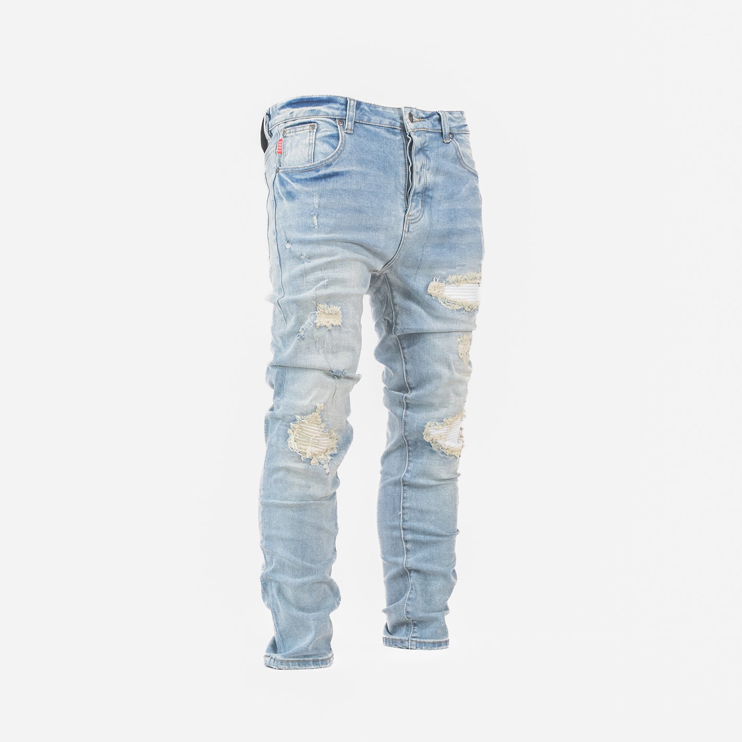 Glacier Fade Distressed Skinny Denim
