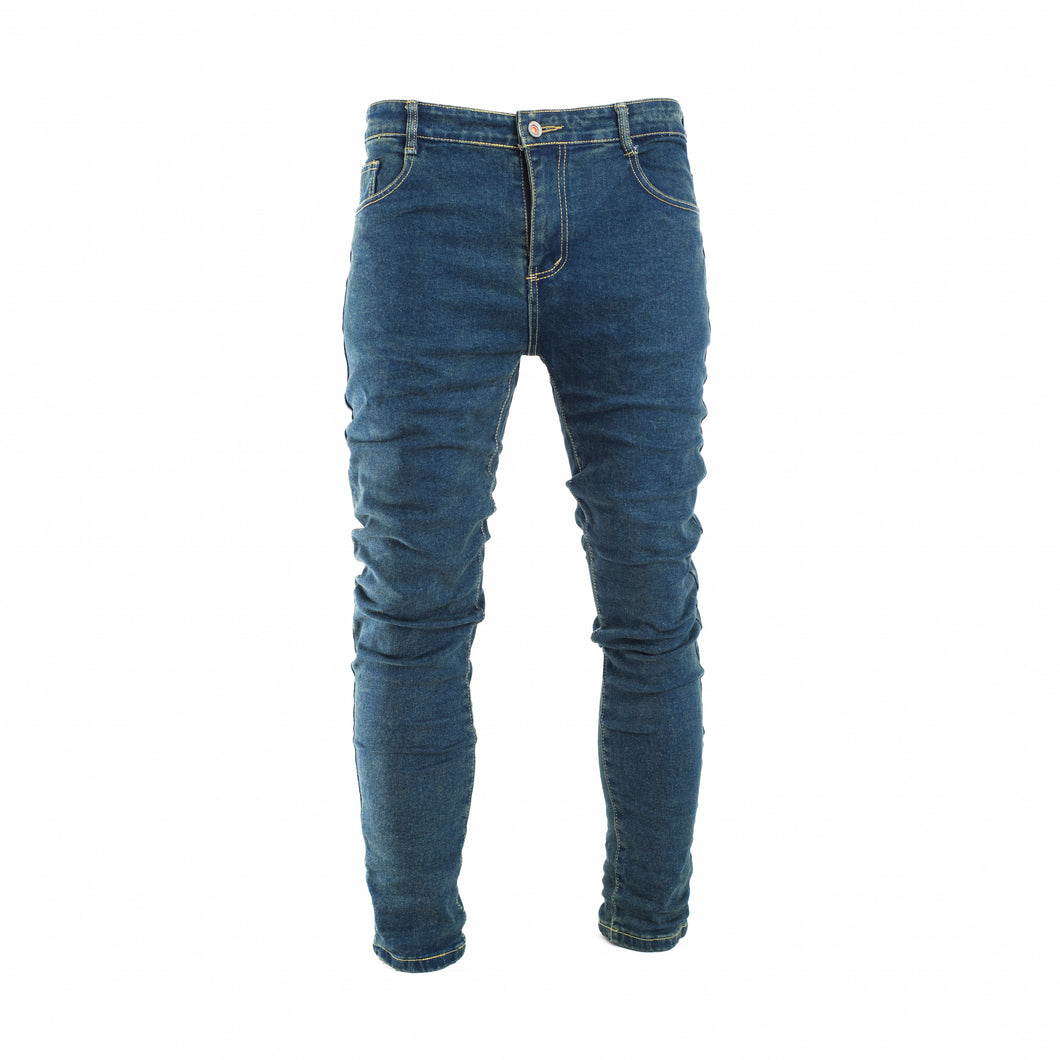 Men Carrot Fit Blue Skinny Denim