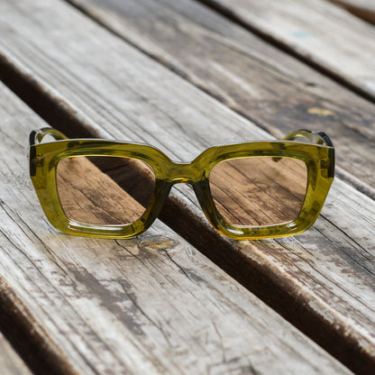 Men Chunky X1 Rectangular Retro Sunglasses