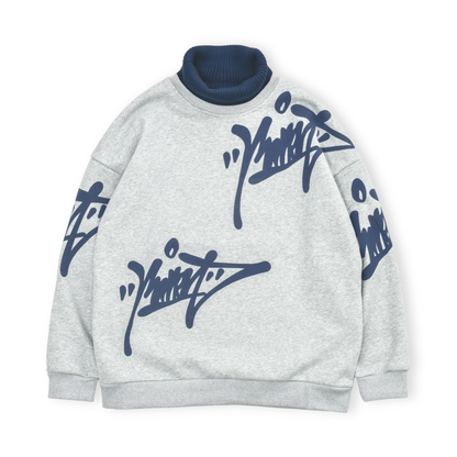 “Tag City” Oversized Graffiti Crewneck Sweatshirt