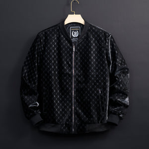 Men Geo Print Bomber Jacket